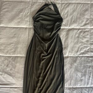Zara Dark Green Strapless Dress
